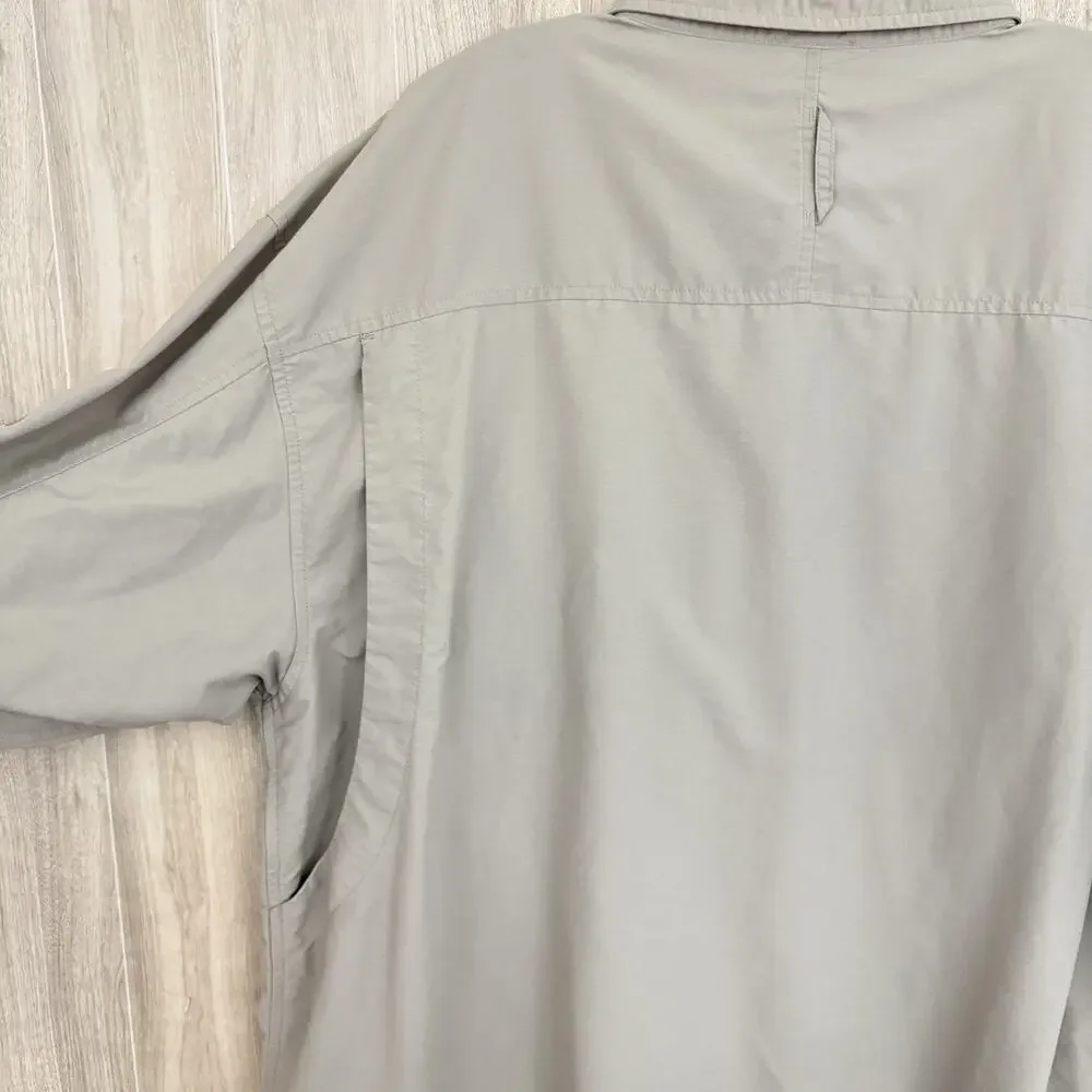 The North Face Tek Hike Shirt Mens 2XL VaporWick Trail Fish Camp Roll Tab Vented